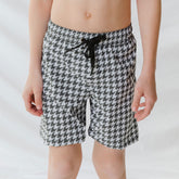 Houndstooth Jr. Swim Trunks