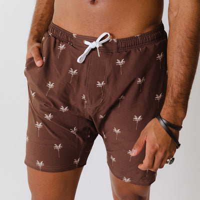 Wind and Sea Shorts, Chocolate Palm