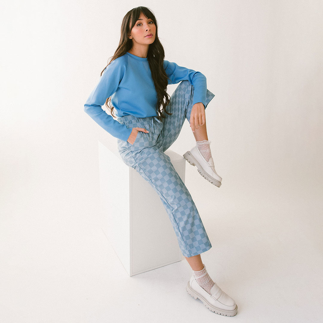 Audrey wide leg embroidery jean
