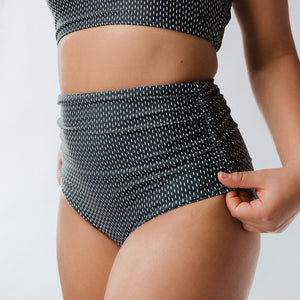 Midnight Dash Ruched High-Waisted Bottoms