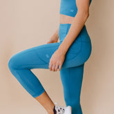 Intention Flow 3/4 Leggings, Cobalt