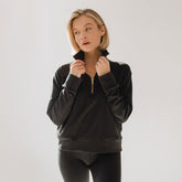 The Gotta Run 1/4 Zip, Black