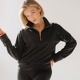 The Gotta Run 1/4 Zip, Black