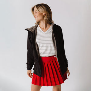 Utah Tie Breaker Tennis Skirt, Crimson