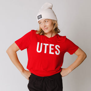 Utah Boyfriend Tee, Red Utes