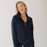 The Gotta Run 1/4 Zip, Navy