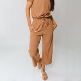 Sand Wide Leg Jumpsuit