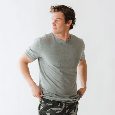 Men's Classic Tee, Heather Grey