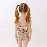 Mini Ruffle One-Piece, Athens Sunset