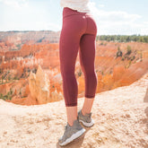 Go Soft High-Waisted Capris, Wine