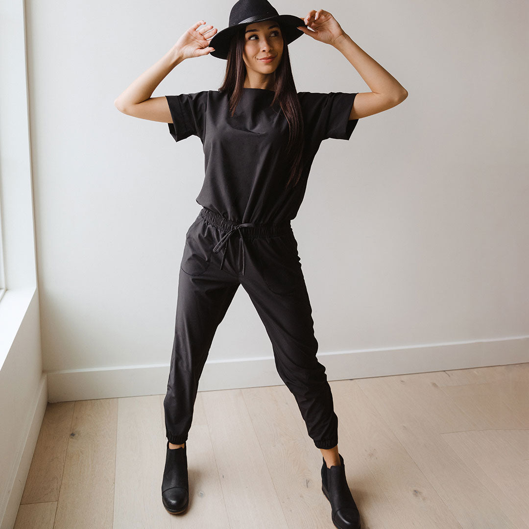 Everyday Jumpsuit, Black - Albion Fit