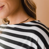 Boxy Tee, Chunky Black Stripe