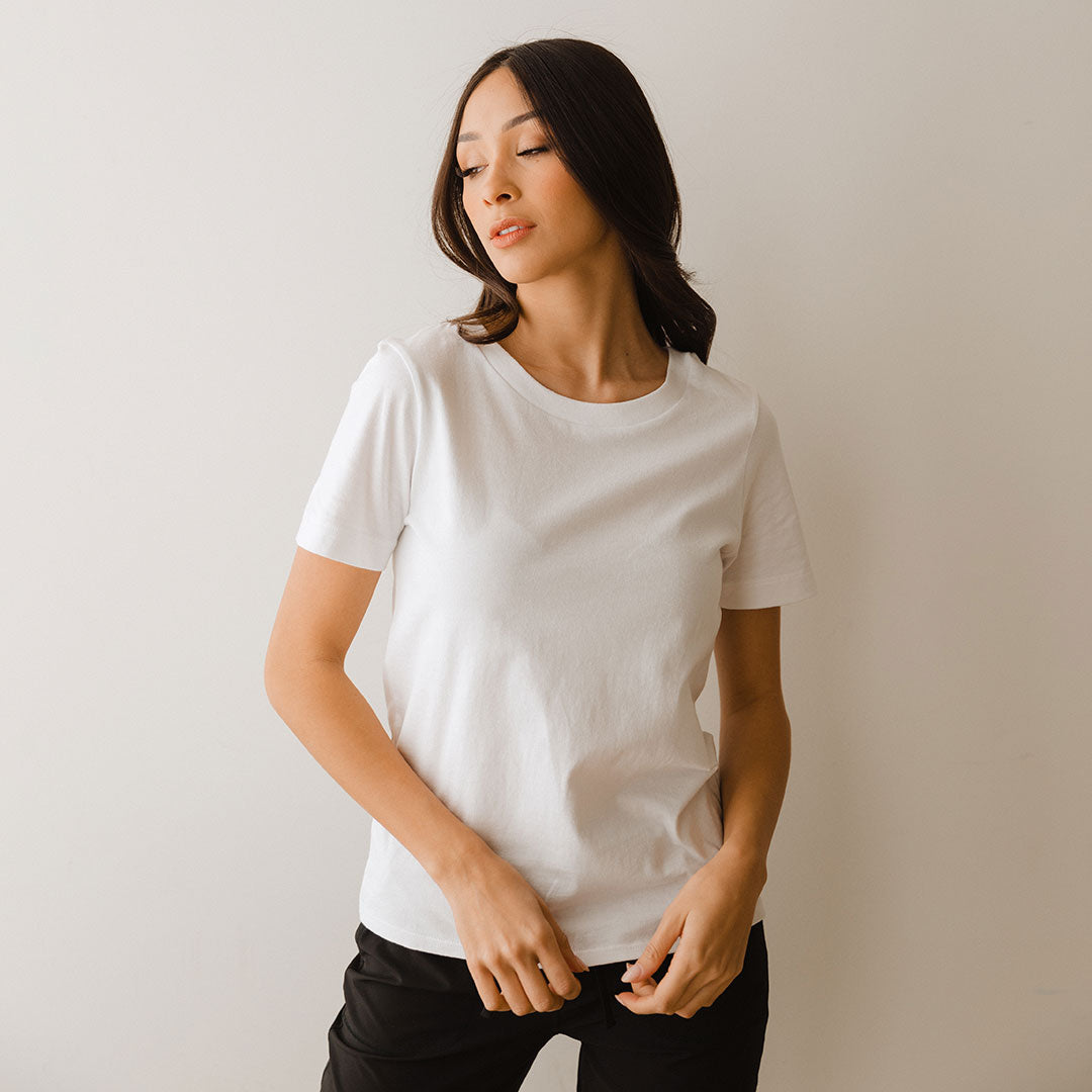 Boyfriend Tee, White Albion