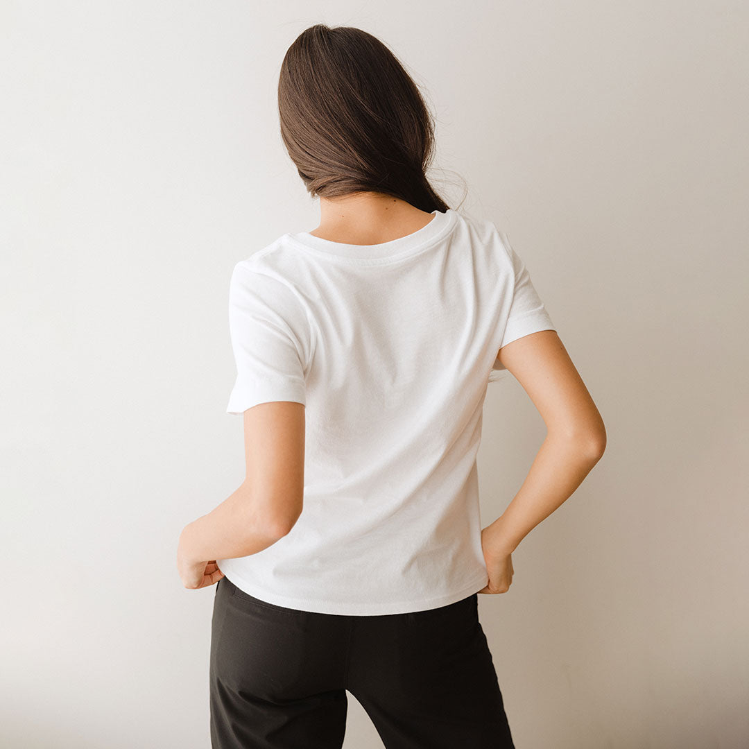 Boyfriend Tee, White Albion