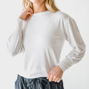 The Coco Long Sleeve, Bamboo White