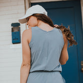 Dusk Blue Tank Romper