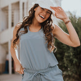 Dusk Blue Tank Romper