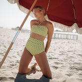 Echo Swim Top, Mod Lime