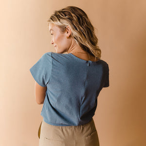 Light Chambray Front Tie Top