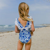 Mini Ruffle One-Piece, Santorini