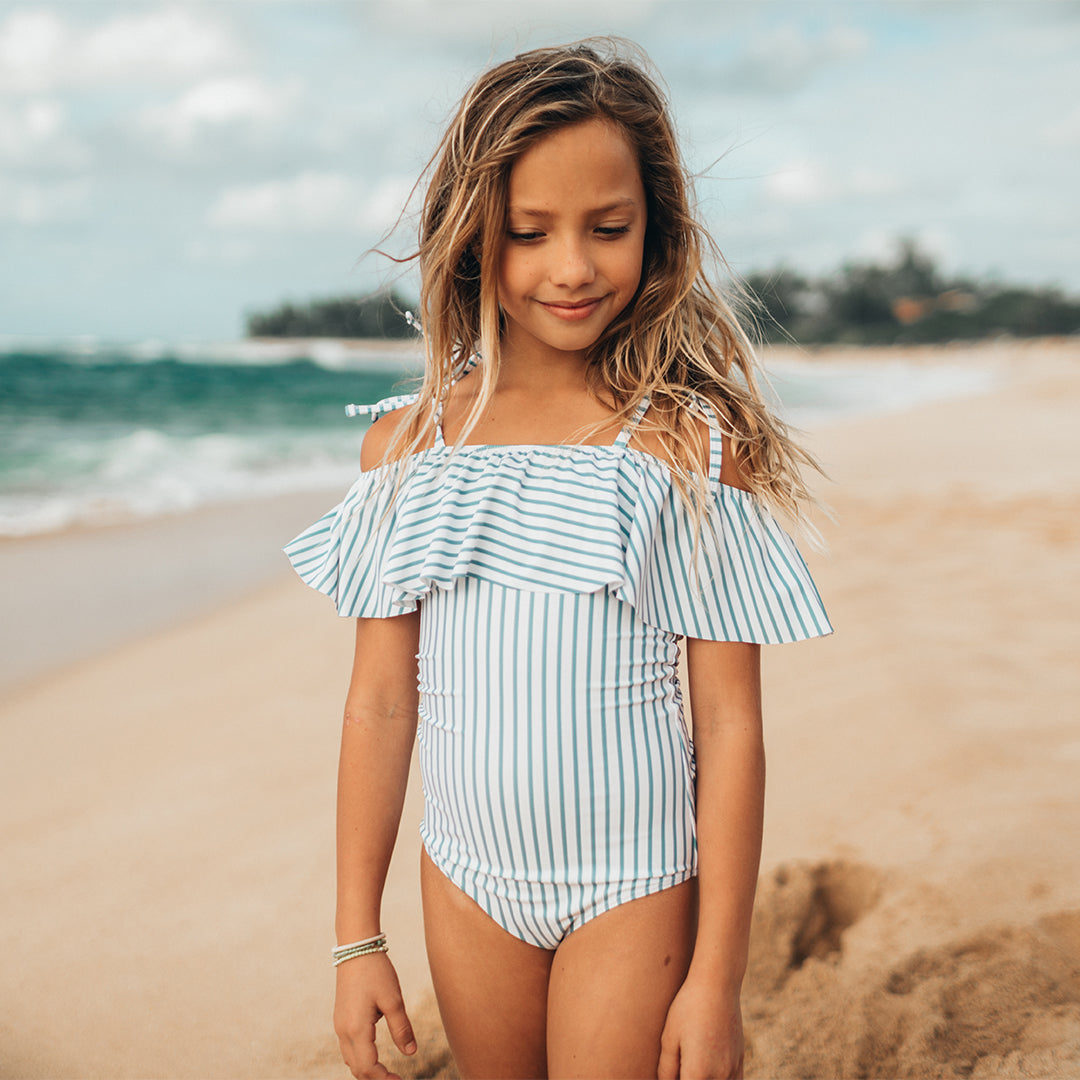 Mini Wave One-Piece, Breezy Stripe - Albion