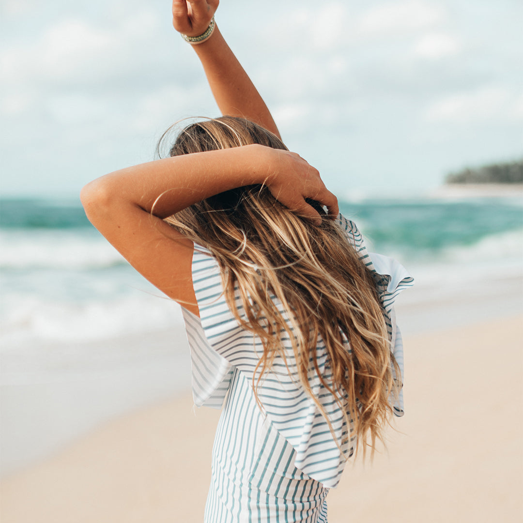 Mini Wave One-Piece, Breezy Stripe - Albion Fit