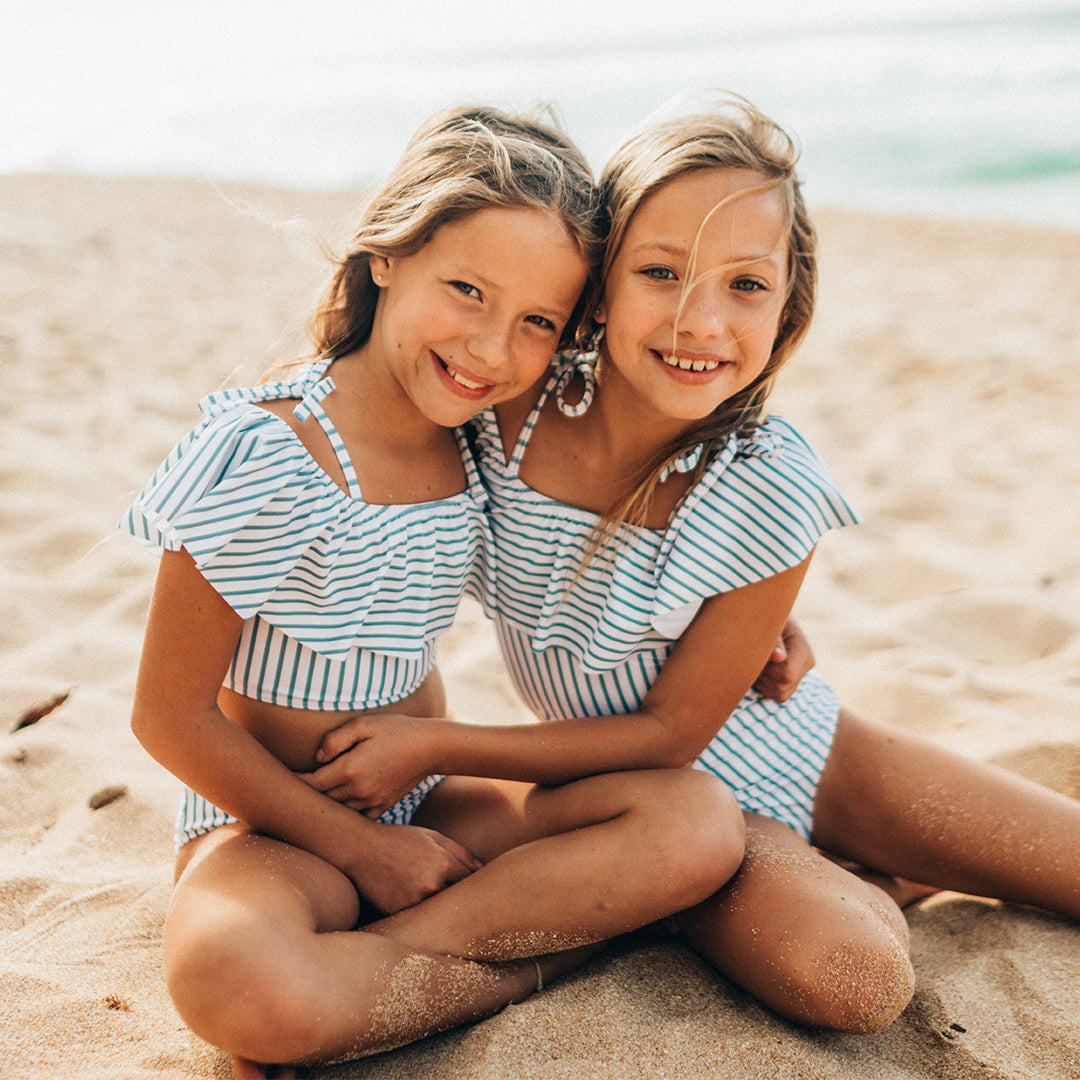 Mini Wave One-Piece, Breezy Stripe - Albion Fit