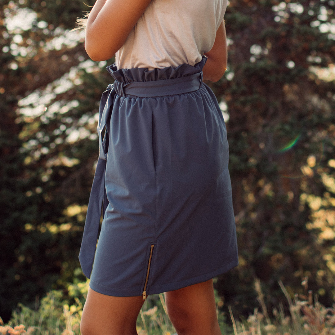 Indigo Bow Skirt - Albion