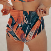 Palm Coral High-Waisted Bottoms