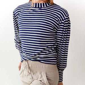 The Coco Long Sleeve, Navy Ivory