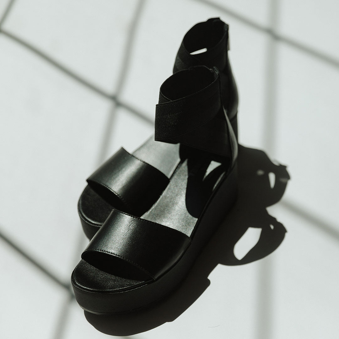 Sorel Cameron Flatform Ankle Strap, Black