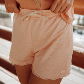 Sweet Slumber Shorts, Blush Stripe