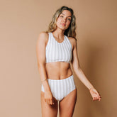 Sandy Stripe High-Waisted Bottoms