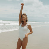 The Monica One-Piece Swimsuit, Ivory