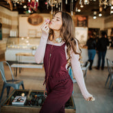 Wine Classic Overall Jumpsuit