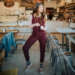 Wine Classic Overall Jumpsuit