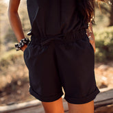 Black Collar Romper