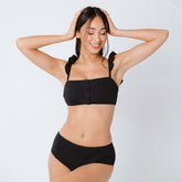 Black Monroe Swim Crop