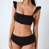 Black Monroe Swim Crop