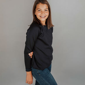 Mini Black Neo Crop Sweatshirt