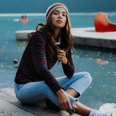 Albion Navy Striped Rugby