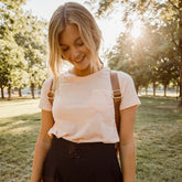 Basic Tee, Peach Slub