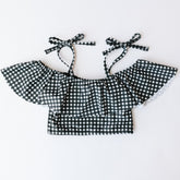 Mini Wave Two-Piece Set, Black Check