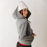 Utah Alta Zip-Up Hoodie, Heather Grey