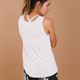 White Knot Crop Tank